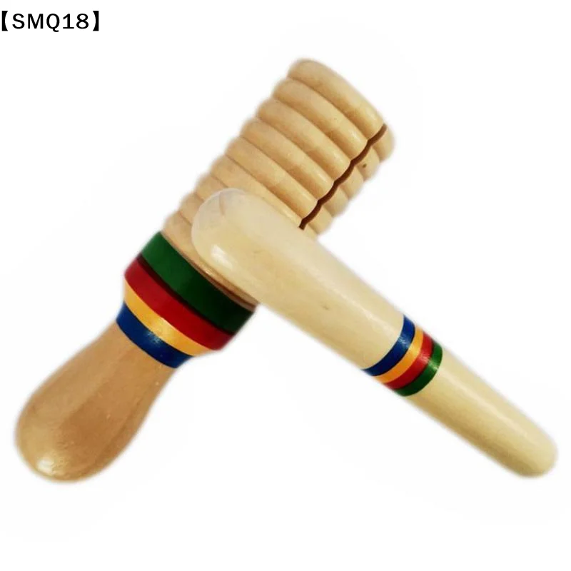 Musical Instruments Wooden Small Single-threaded Ring Percussion Cylinder Croak Frog Kid Educational Parts【SMQ】