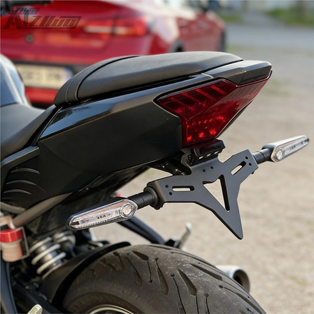 Motorcycle For Yamaha FZ-07 MT-07 YZFR7 2013-2026 2025 2024 2023 License Plate Holder Fender Eliminator Registration Bracket