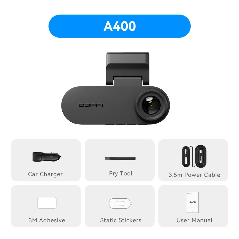 Pictrey A400 4K Dash Camera met WiFi ADAS Nachtzicht 1.9 '' IPS Scherm Ondersteuning 24H Parkeermonitor