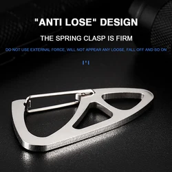 Keychain Carabiner Ring Key Holder Men Gift Travelling Easy Carrying Stainless Steel Climbing Hook Key Portable Parts