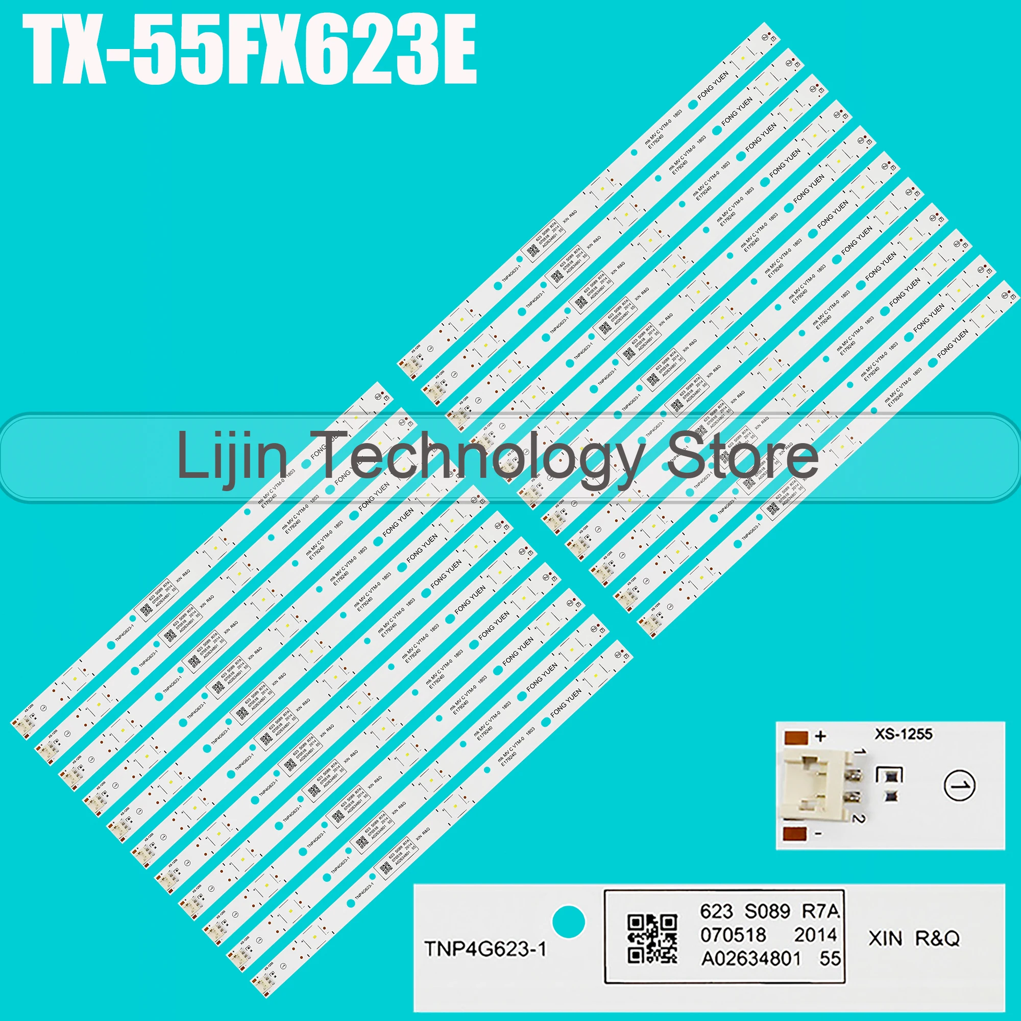 

LED Backlight strip for TX-55EX613E TX-55FX623E TX-55FXR600 MVCVTN-0 1803 E179240 TX-55FX610E TX-55EX600E TX-55EX580B