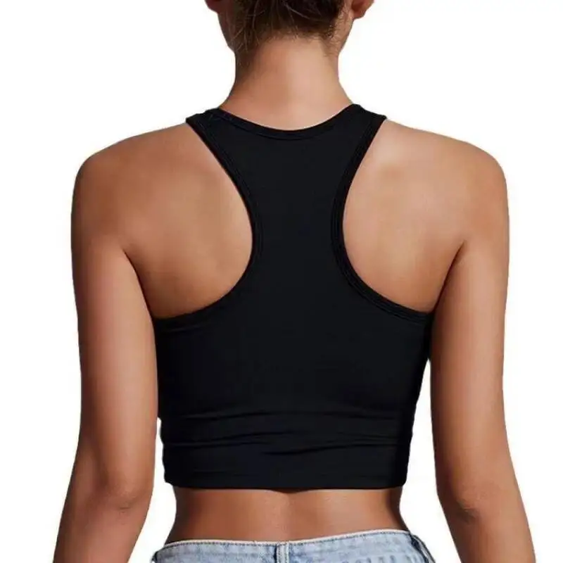 

Women Yoga Tops Sports Bra Underwear Shockproof Gym Clothes Running Workout Fiess Push Up Tank Top Active Sportswear Vest
