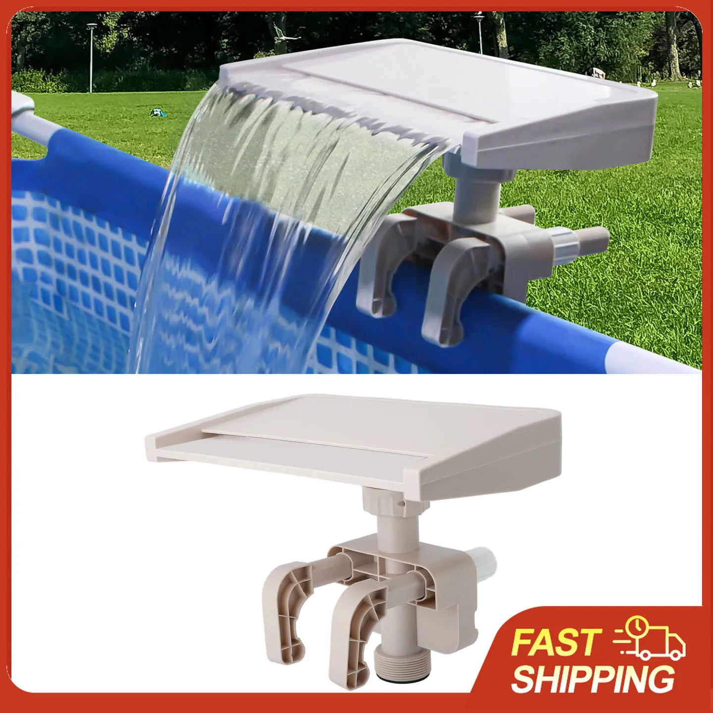 

Съемный водопад-фонтан из ПВХ для наземных бассейнов: расслабляющий каскад для сада и двора