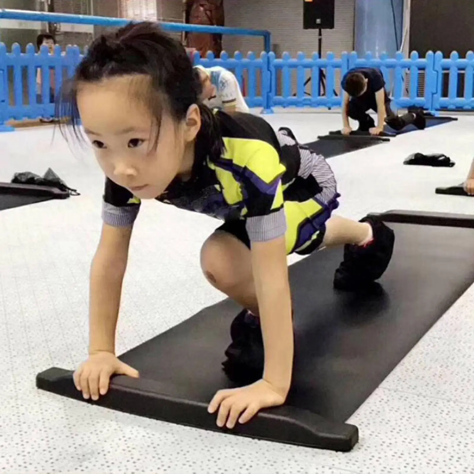 Exercise Roller Skate Training Board Mat with End Bumpers for Legs Core Strength