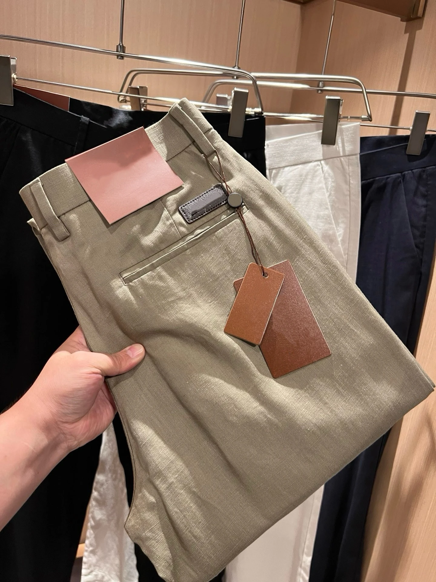 

Ligentleman Men's Casual Pants Summer Cotton Linen Blend Straight Leg Business Trousers mid Waist Comfortable Breathable