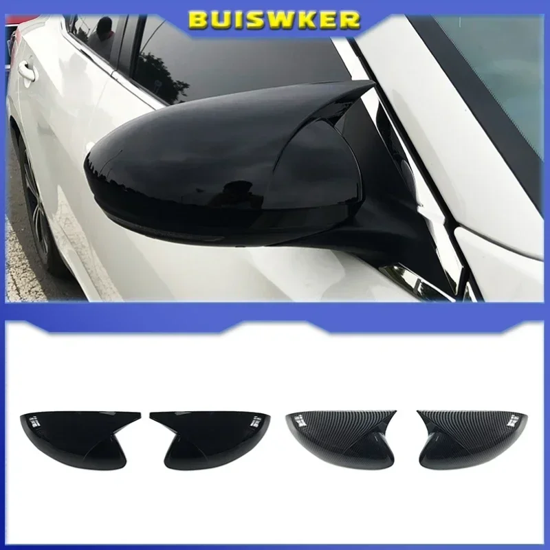 

For Nissan Sylphy Sentra 2019-2021 Car Rearview Side Mirror Cover Caps Sticker Wing Cap Exterior Door Case Trim Carbon Fiber