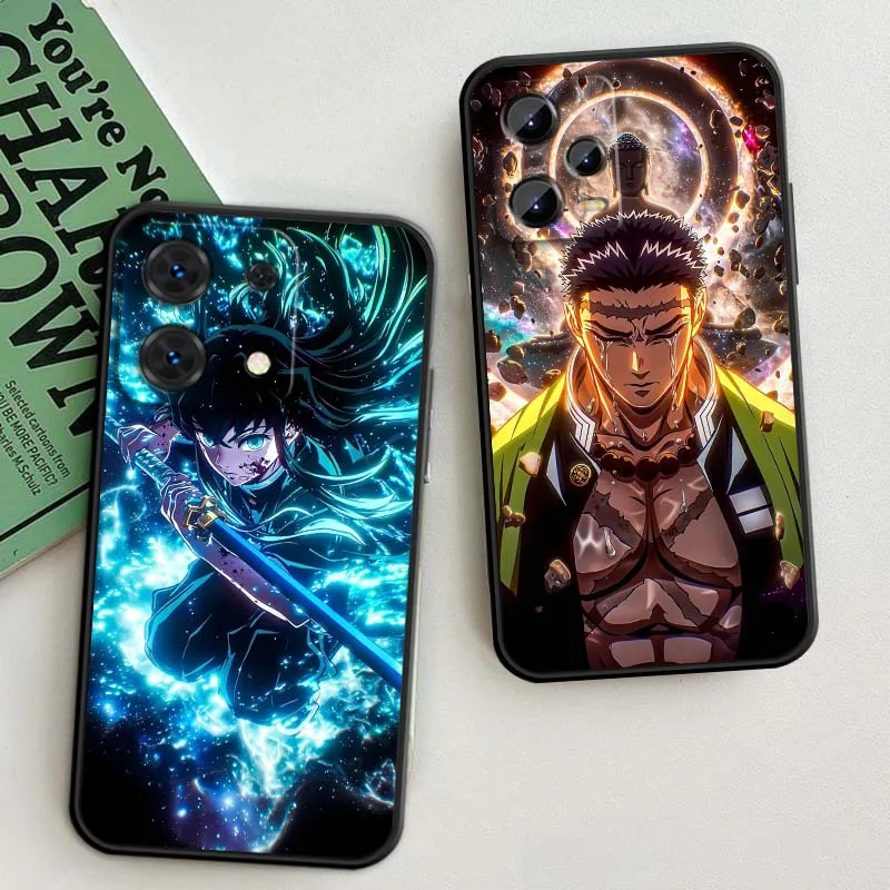 Крутой убийца демонов аниме для Xiaomi Redmi Note 14 13 12 12S 11E 11 11S 11T Pro Plus 4G 5G черный мягкий чехол из ТПУ
