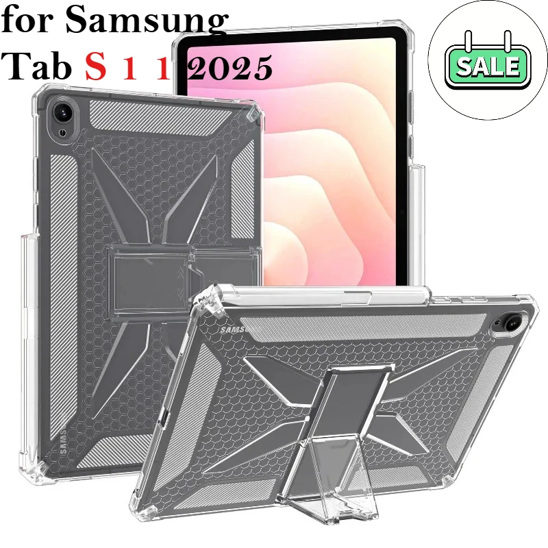 

Противоударный чехол для планшета Samsung Galaxy Tab S11 2025 S10 Lite FE 11 дюймов 5G SM-X730/SM-X736B, подушка безопасности, прозрачный мягкий чехол из ТПУ