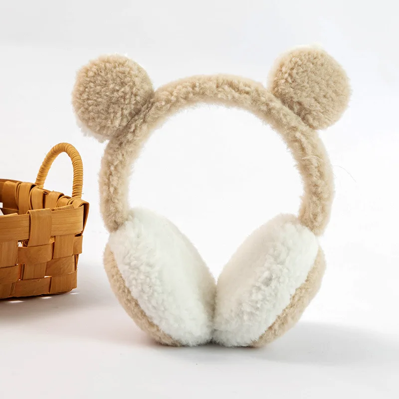 Earmuffs Warm Girl Cartoon Bear Earmuffs Winter Ear Protection Children\'s Earmuffs Antifreeze Retractable Earmuffs for Children