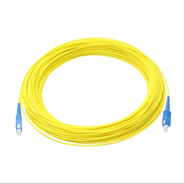 50pcs SC UPC to SC UPC Simplex Fiber Patch Cable To SC Fiber Patch Cord Jumper Cable 1M 3M 5MM SM Single Mode Optic For Network