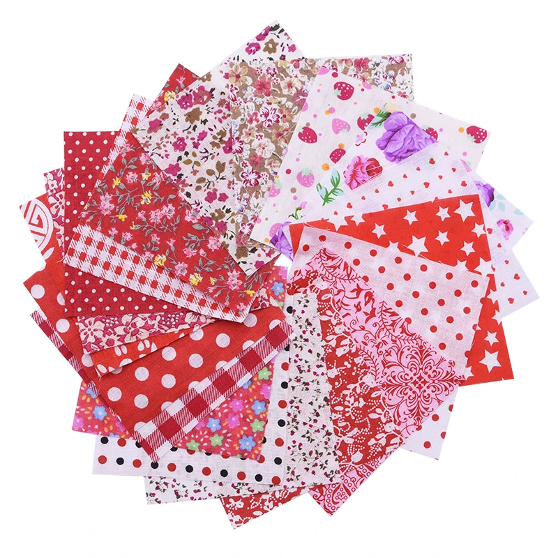 50 pz 10*10 cm Miscela Quadrato Tessuto di Cotone Patchwork Tessuto Cucito Quilting Tessuto per Patchwork Cucito FAI DA TE Materiale Fatto A Mano