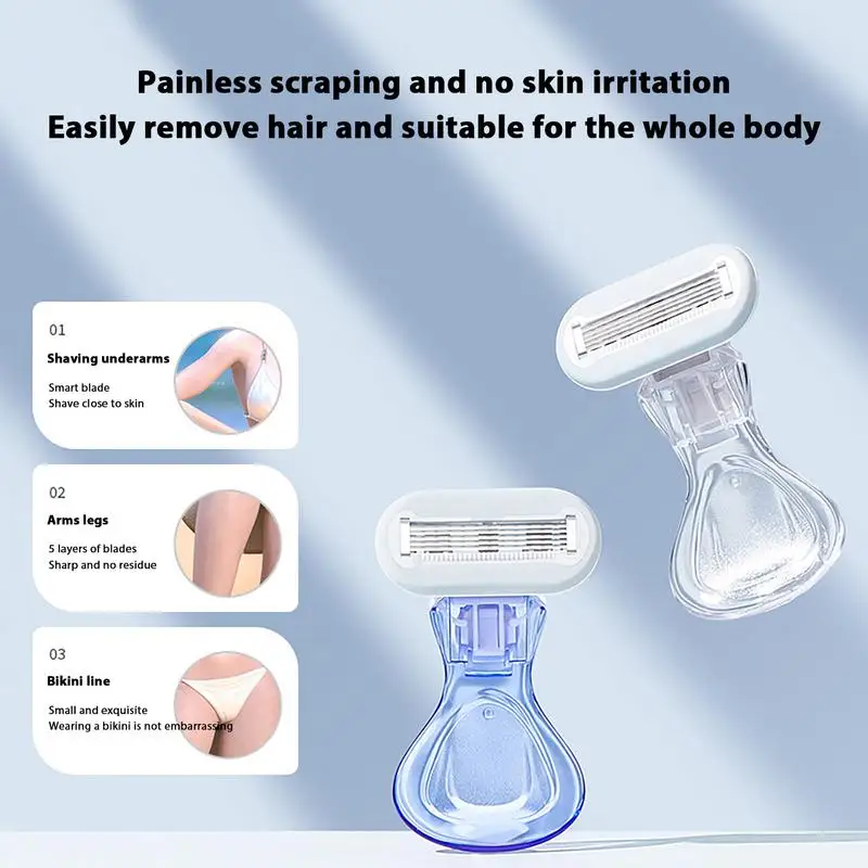 Women Safety Razor With Handle Shaving Blades Female Male Body Private Parts Underarm Hair Removal Tool Smooth Shaver tool