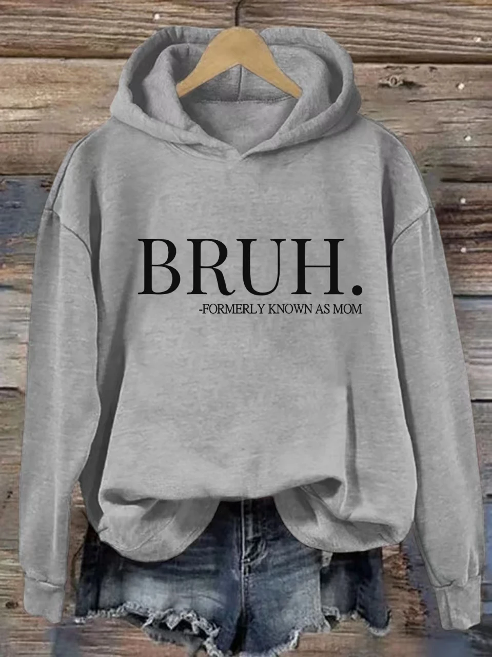 2024 New Fashion Individuality Women Sweater Bruh Formerly Known As Mom Print Female Sweatshirt Voguish Warm Comfort Girl Tops