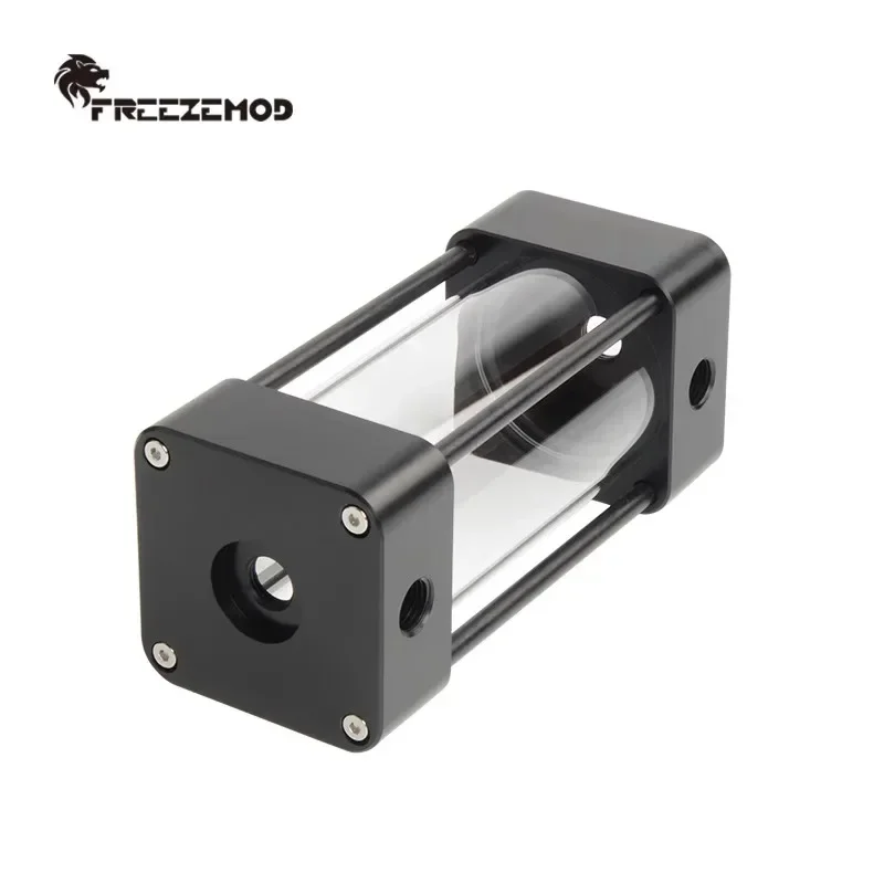 خزان المياه البورسليكات FREEZEMOD OD60mm صندوق مياه دائري مبرد بالماء غطاء بوم G1/4 خيط 159/209/259 مللي متر طول MOD PO-DLB