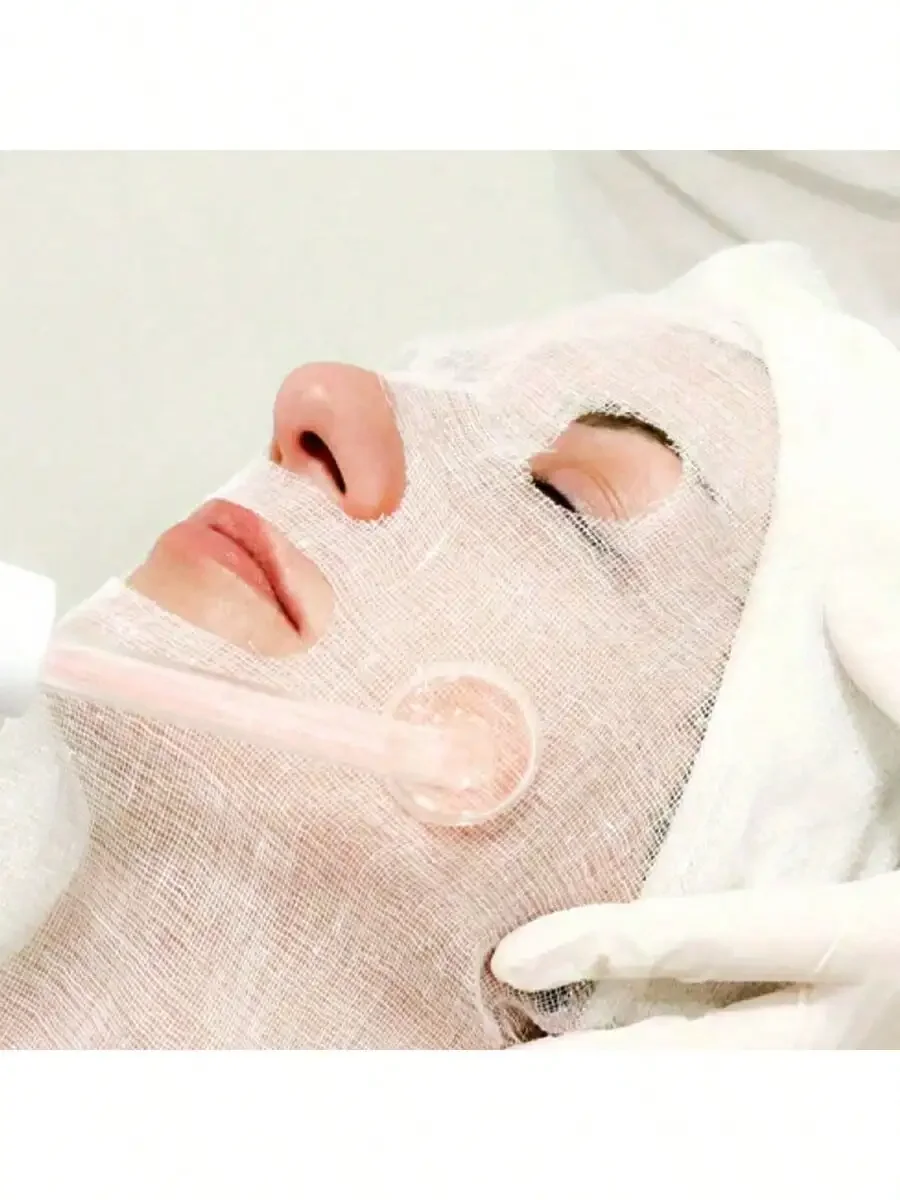 100pcs Skin Care Gauze Face Mask, Algae Soft Mask Powder Beauty Gauze Pads face care tools