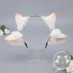 Lamb Ear Headband Fancy Dress Masquerade Hairhoop Headwear for Stage Performance Carnival Role Play Animal Themed Parties