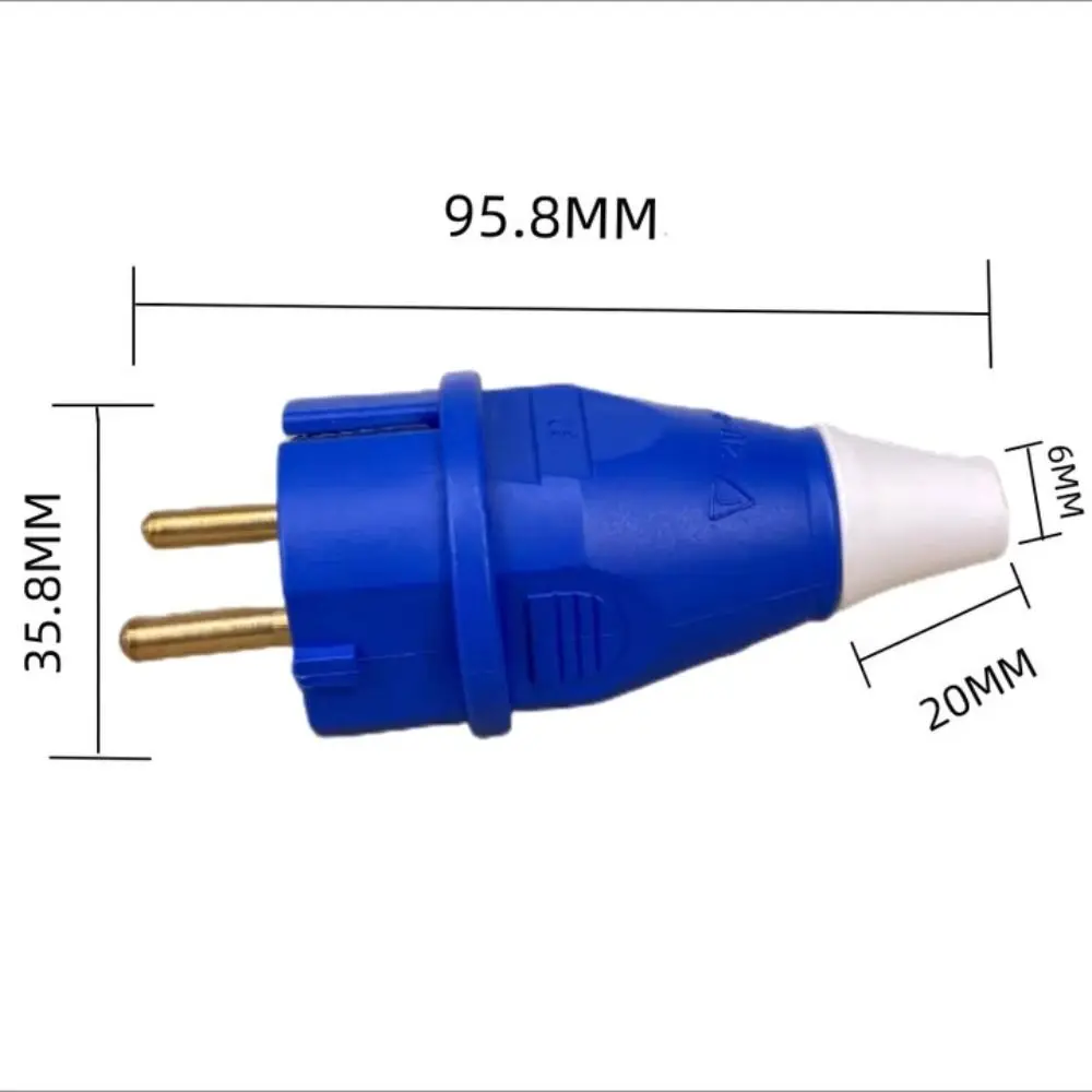 2024 قابلة لإعادة الأسلاك الاتحاد الأوروبي ذكر التوصيل تمديد الحبل انفصال أنثى Schuko دائم IP54 المكونات الصناعية #6