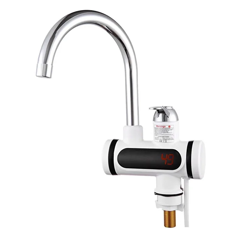 

Electric Water Heater Tap Temperature Display Instant Instantaneous Hot Water Heater Faucet for Kitchen Bathroom EU Plug