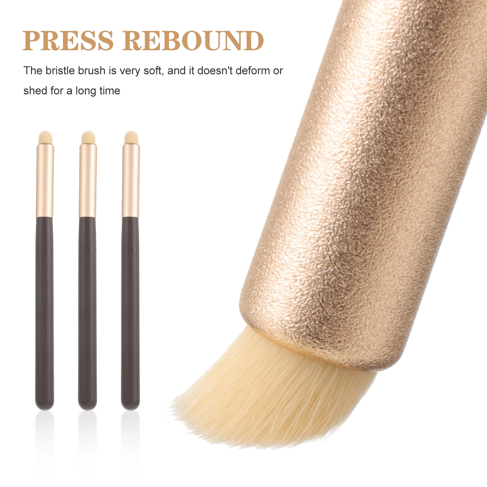 

3pcs Makeup Brush Lipstick Applicator Small Size Women Wood Gloss Concealer Brush Practical Tool for Lip Cream Balm Gloss