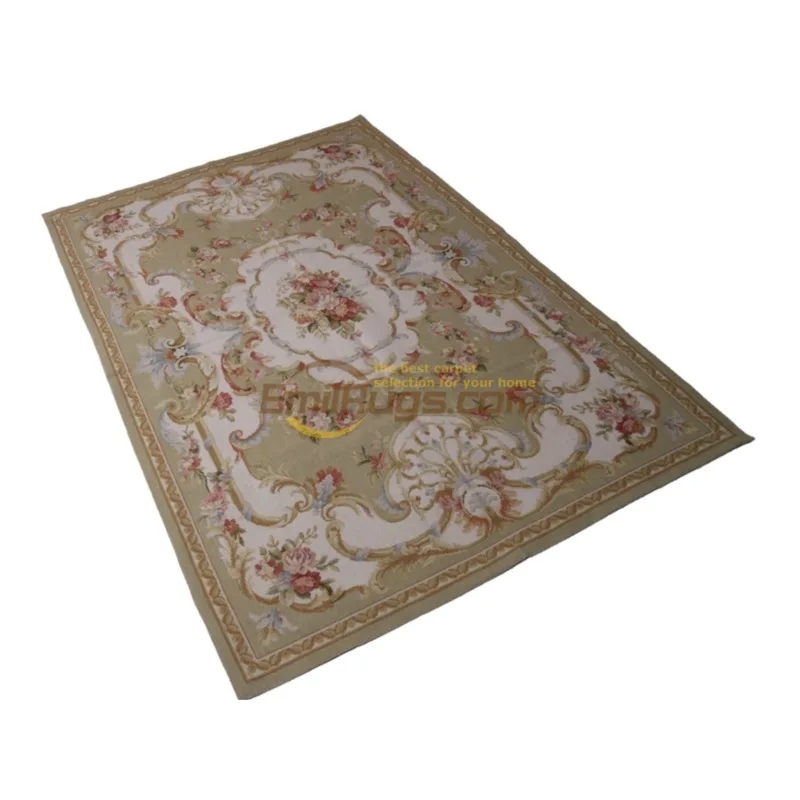 Needlepoint Carpet, Handmade Wool Texture, Embodying Classic European Style