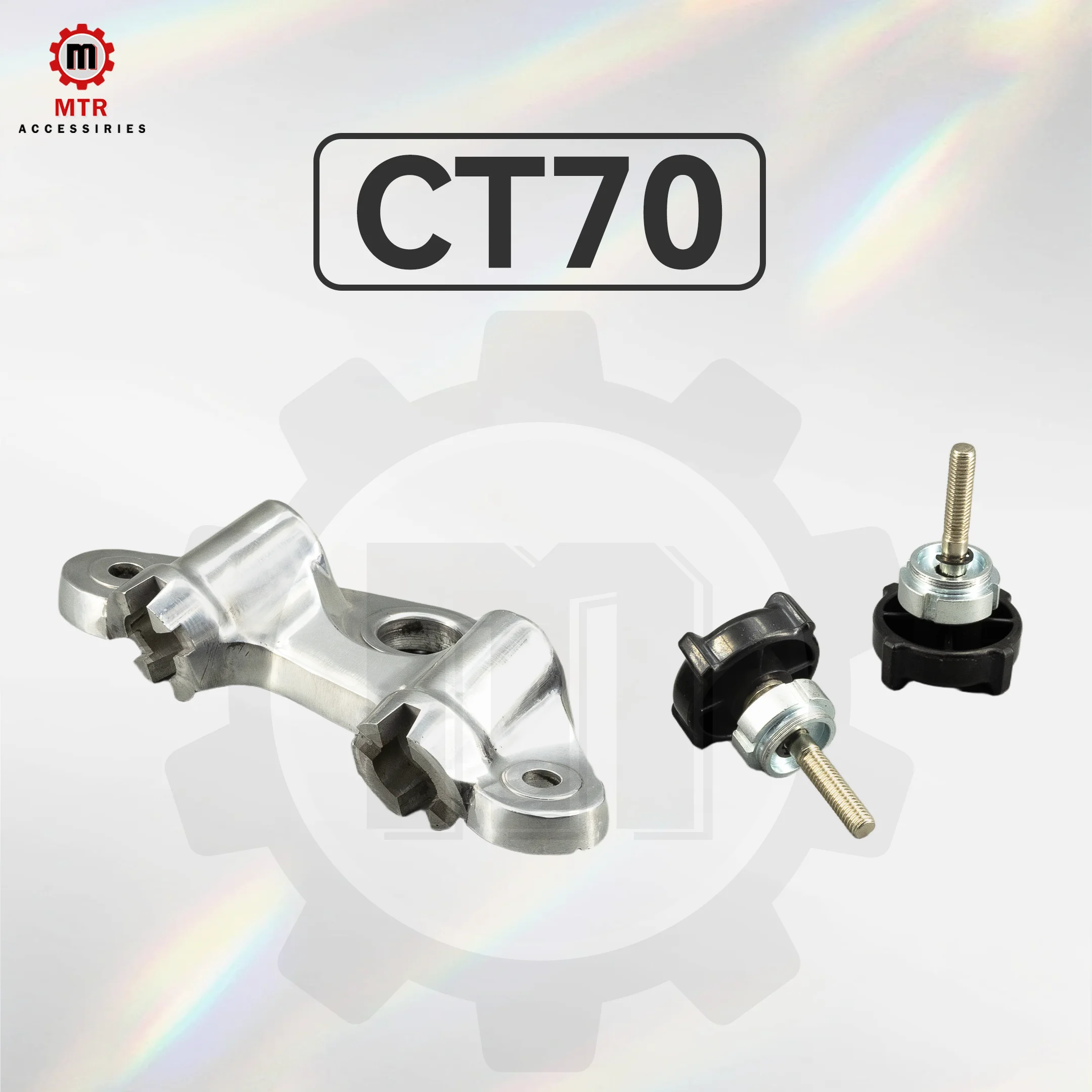 

Зажим CT70 Зажим для вилки Зажим для руля Серебристая ручка Крепление для планки DAX CT70 Запчасти Аксессуары для мотоциклов