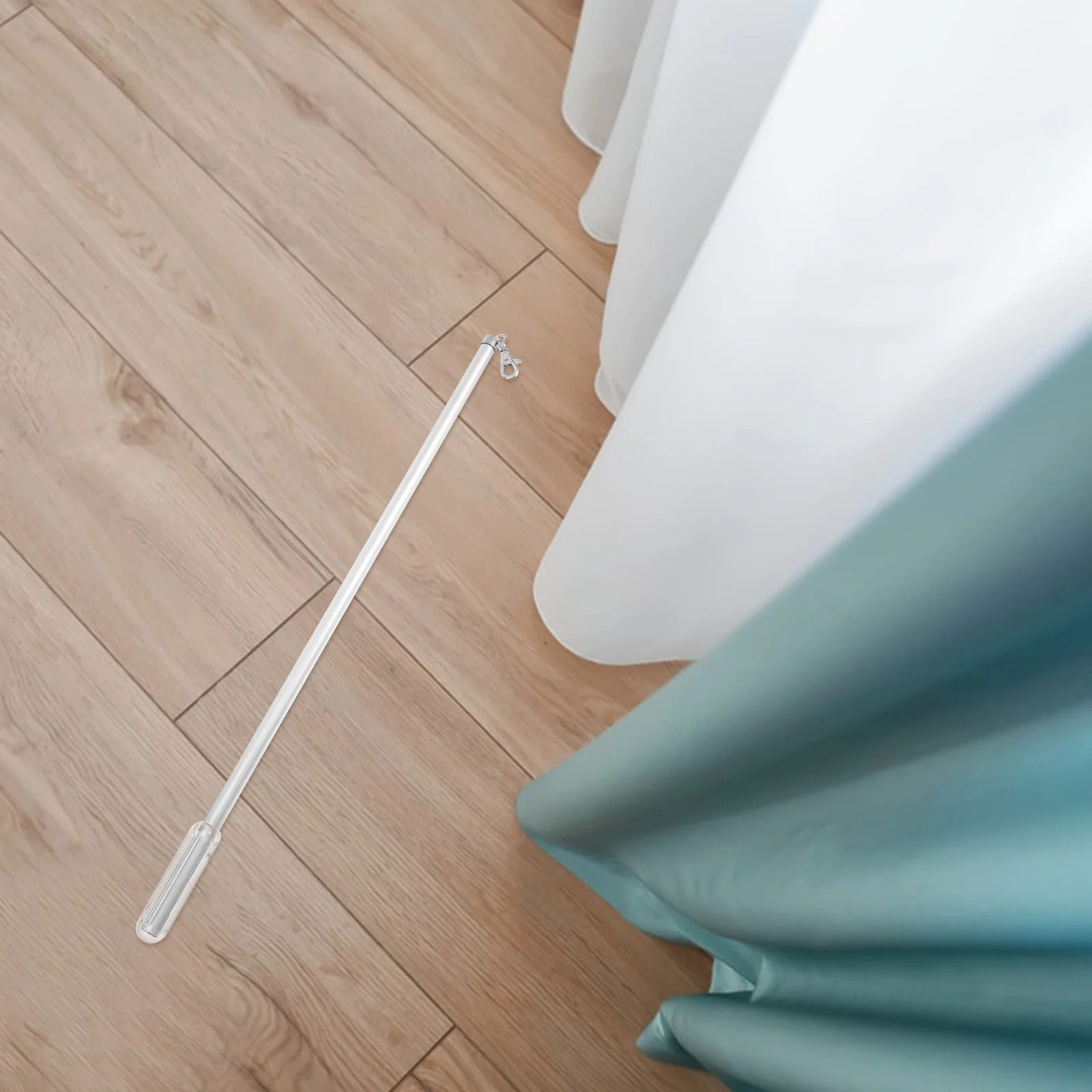 

Curtain Pull Wand Long Rod for Drapes Smooth Glide Sturdy Aluminum Plastic Construction Compression Impact Resistance Easy Grip