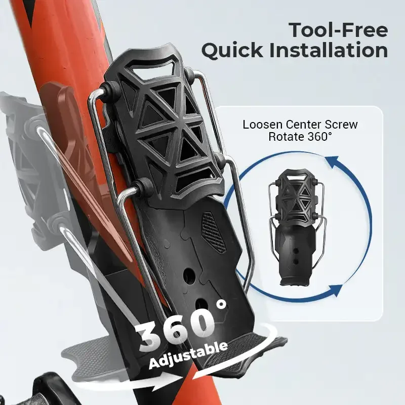 Soporte adaptable para botella de ciclismo, portavasos Universal para motocicleta, soporte para bebidas a prueba de golpes, jaulas para botellas de agua fijas ajustables 360