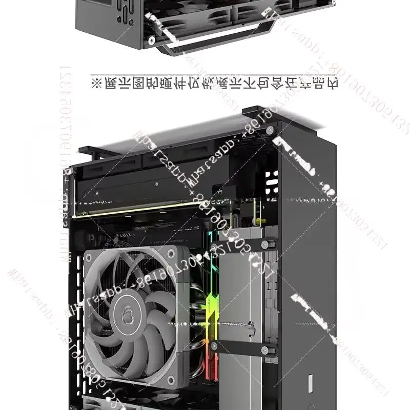 

ertq5 Litre Mini A24-V5 2.0 Dual Slot Single Display 1u Power Supply Chassis with Double Chamfer