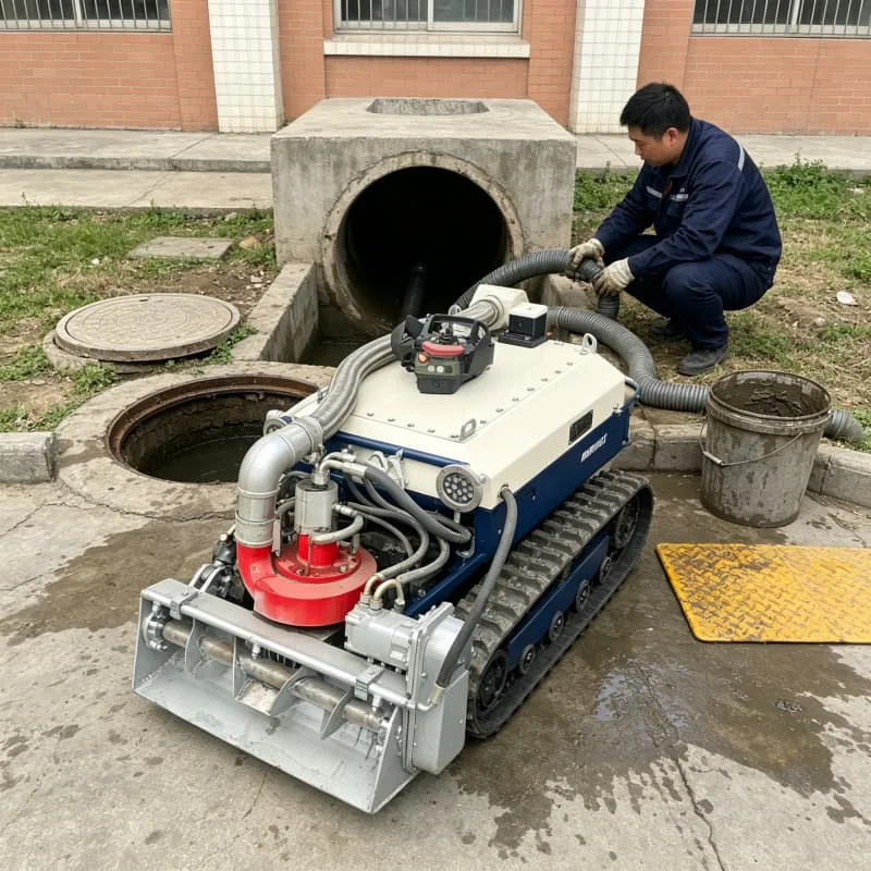 Easy Maneuver Underwater Desilting Robot Tracked Cleaner for River Canal Sediment Suction Customized High Quality