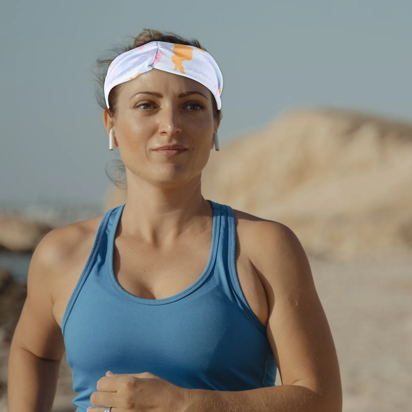 

Bunny Print Elastic Headband Soft Sweat Absorption Non Slip Sports Yoga Running Accessories for Women Outdoor Workout