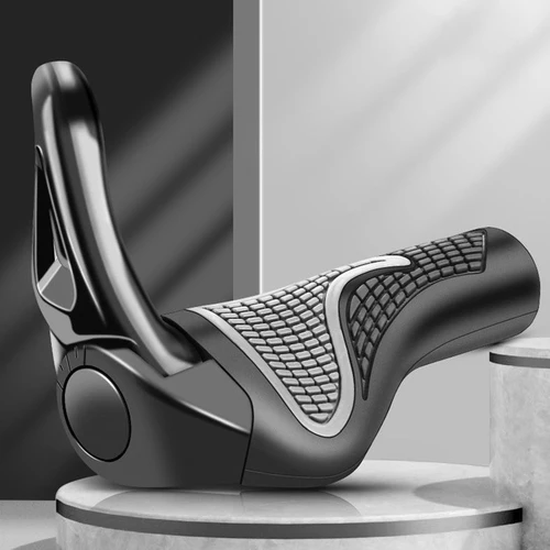 Imagen 2 del producto Empuñaduras de manillar de bicicleta ergonómicas con barra extendida empuñaduras de goma antideslizantes duraderas a prueba de golpes puños de bicicleta MTB accesorios de bicicleta