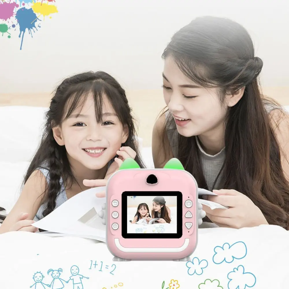 32G 메모리 카드 디지털 카메라 장난감 1080P HD 화면 야외 사진 장난감 인스턴트 인쇄 미니 어린이 카메라 장난감 어린이 선물