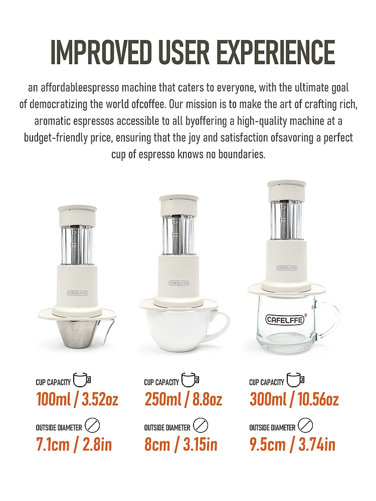 Cafelffe Manual Espresso Coffee Machine Hot/Cold Portable coffee