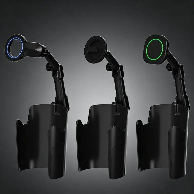 360 Adjustable Magnetic Car Cup Holder Phone Mount For Daily Commute Long Road Trips Car Accessory