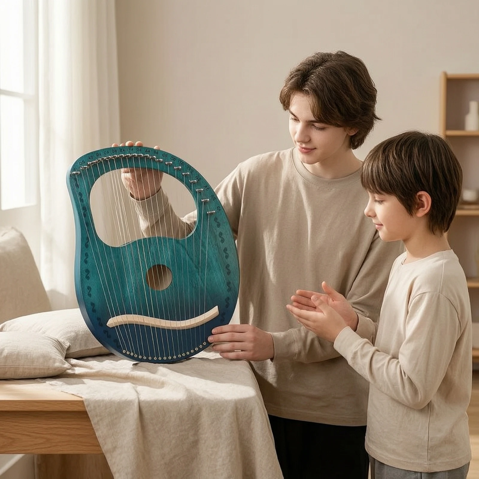 กล่องฮาร์ปพร้อมสาย 19 เส้น เคร - Musical Instrument Harp บทวิจารณ์และราคา