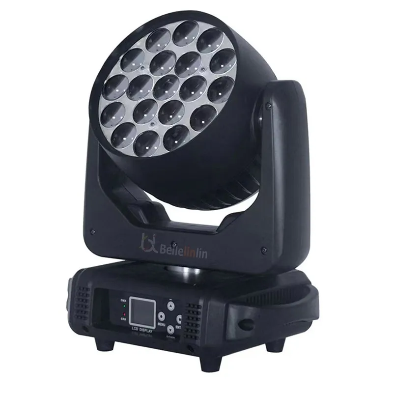 No Tax 6PCS Case Zoom Lyre Wash Dmx512 19X15W Led Wash Zoom Rgbw Moving Head Light Stage Spotlight For Dj Lights Nightclub Disco