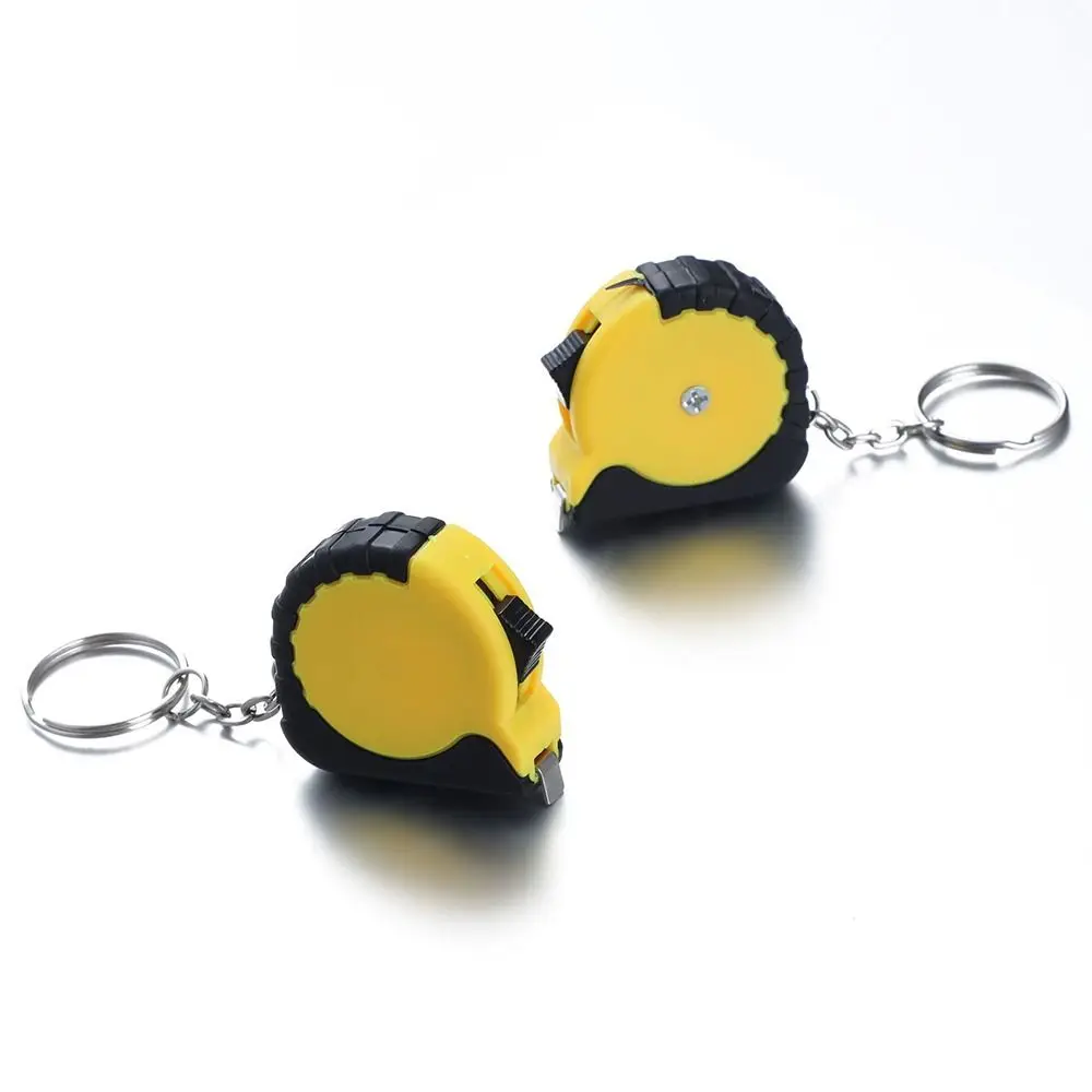 Portable 1m/3FT Tape Measure With Keychain Drop-Resistant Carpentry Ruler Thickened Measuring Tool Small Steel Ruler