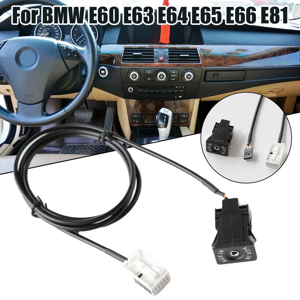 For BMW Compatible AUX-in Switch Adapter Cable for E60 for e63 E64 for e65 for e66 E81 E82 E87 for e88 for e90 E91 E92 150cm