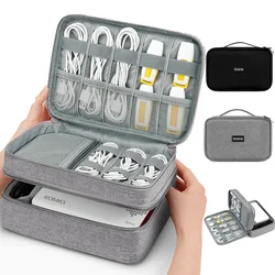 Grande Capacidade Viagem Gadget USB, Cabo Bag, Headphone Storage Box, Cabo de Dados, Hard Disk Charger, Power Bank Organizer