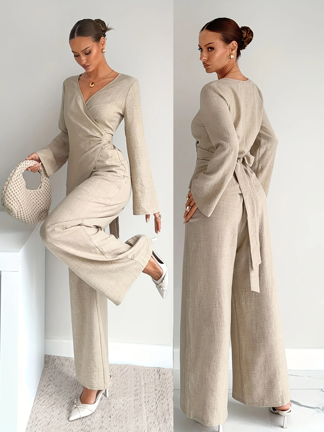 Elegant Women's Two-Piece Shirt Set