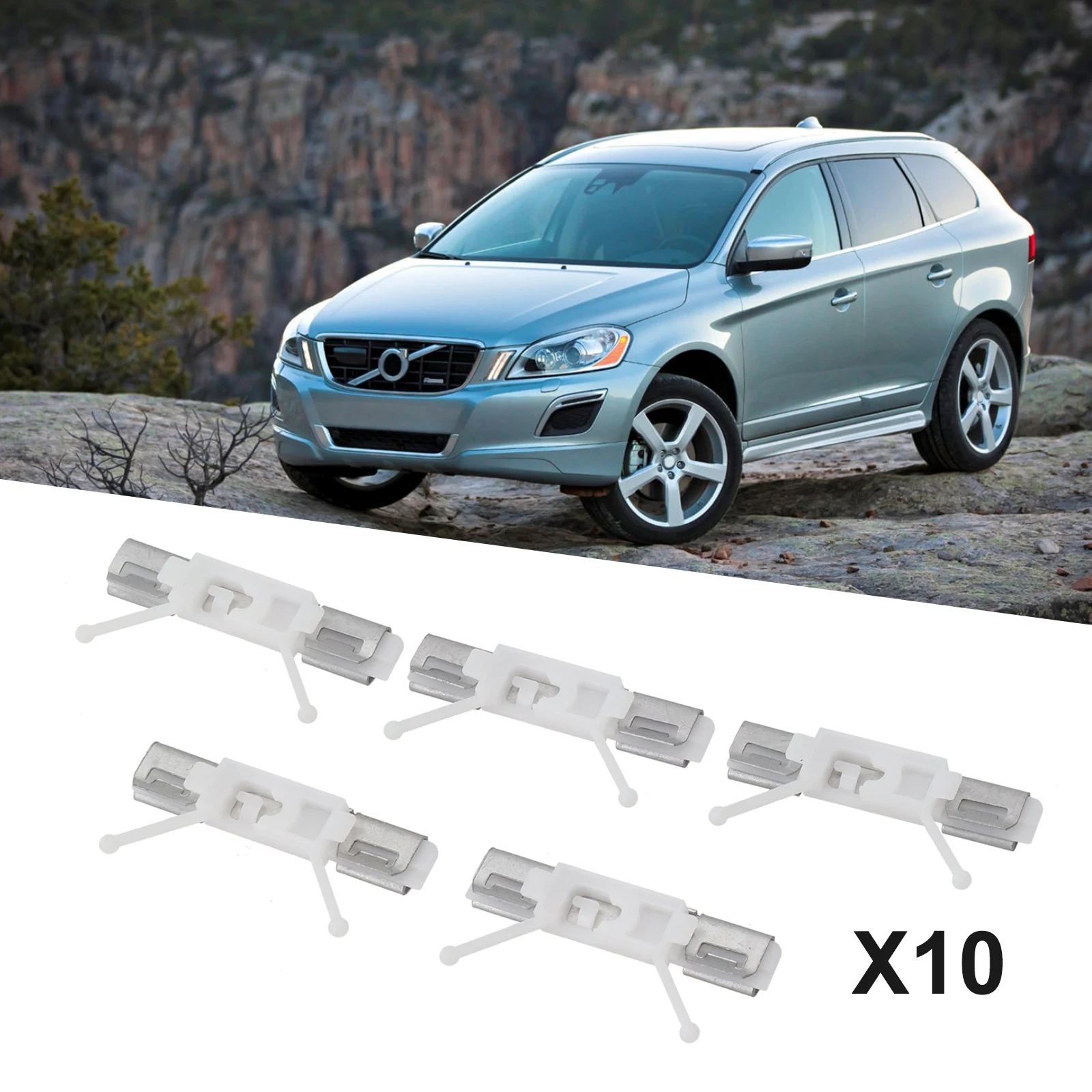 Direct Fit Replacement Front Windshield Post Trim Clip for Volvo XC60 2008 2016, 10Pcs , Compatible with OEM Number 30753487