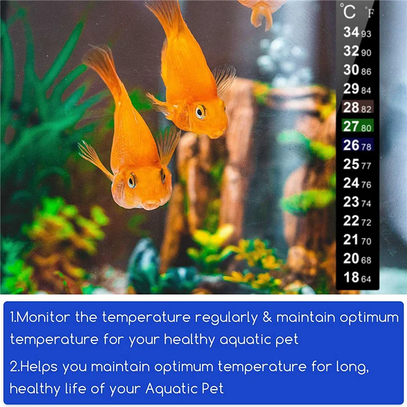 

AC62-180 Pieces Digital Temperature Sticker Adhesive Thermometer Strip Fermenter Adhesive Crystal Strip Aquarium Thermometer
