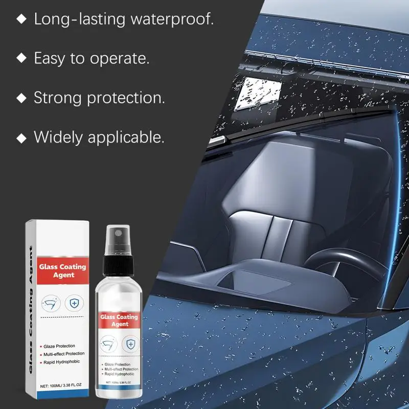 Car Glass Anti Fog Spray 100ml Car Glass Anti-Fog Rainproof Agent Auto Glass Coating Agent Waterproof Windshield Fog Prevention