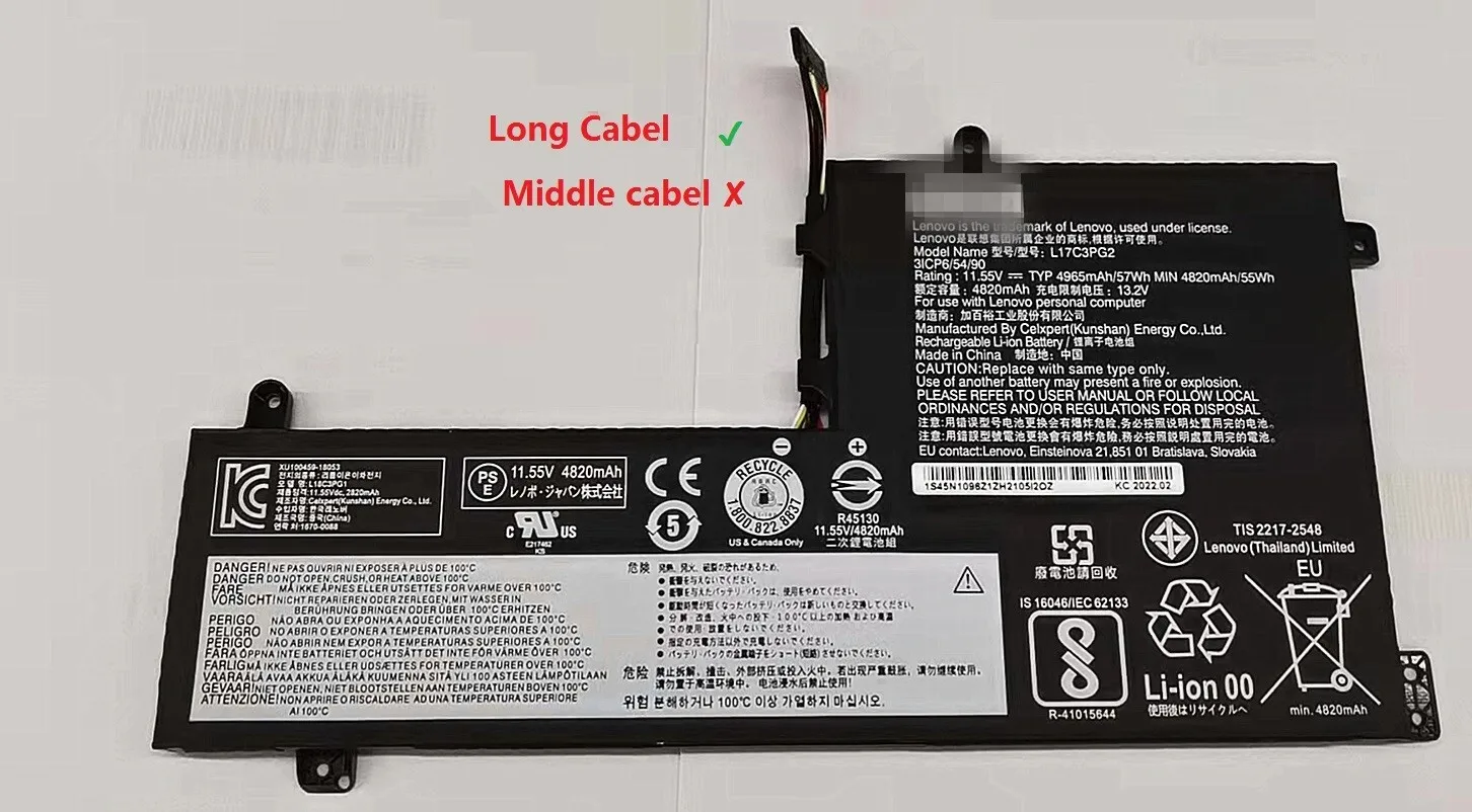 

New OEM L17M3PG1 L17M3PG2 Battery for Lenovo Legion Y530-15ICH Y545-PG0 Y540-17IRH Y540-15IRH Y7000P Y7000 Y7000-2019-PG Series