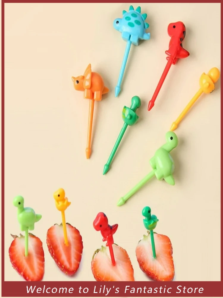 Widelec do owoców dla zwierząt Plastikowy widelec do owoców dla dzieci Mini Cartoon Kids Cake Fruit Toothpick Bento Lunch Bento Akcesoria Dekoracja imprezowa — zdjęcie 2