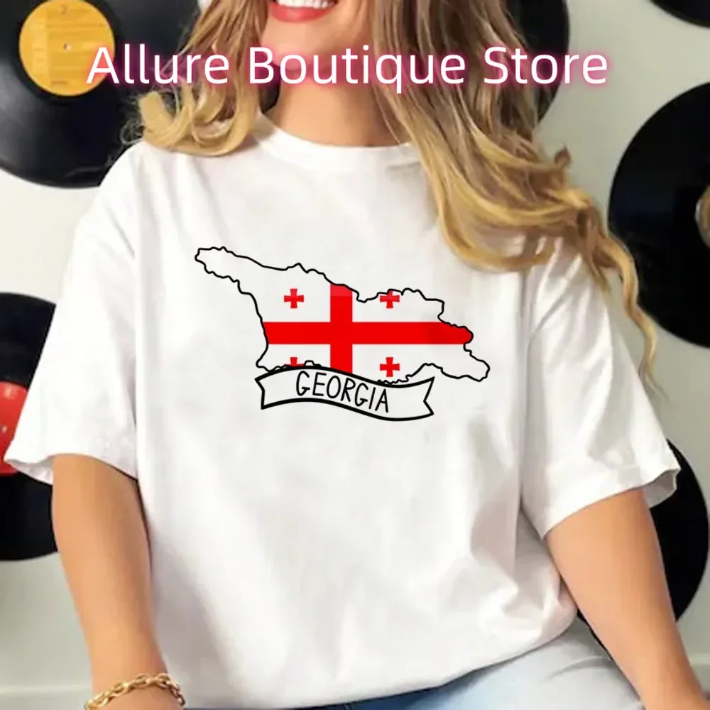 

Georgia Tshirt Women Patterned T-shirts Female 2000s Streetwear Japanese Clothes shirts for women y2k top