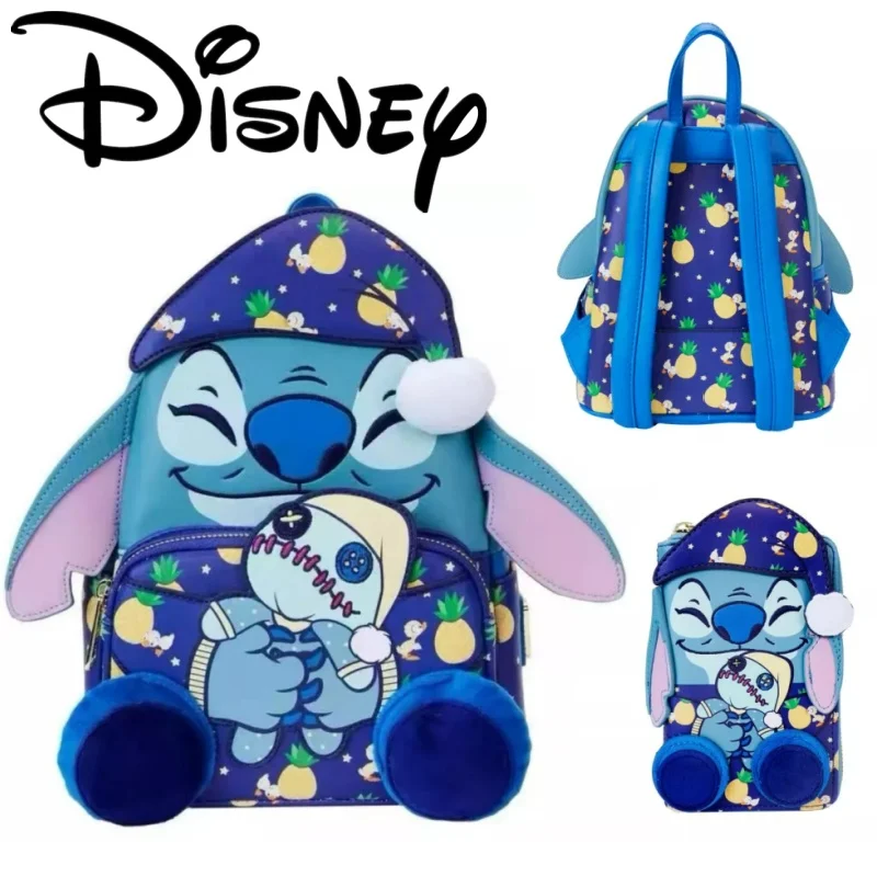 

Loungefly Disney Stitch Bedtime Sdcc Limited Edition Мини-рюкзак и кошелек - Светящаяся в темноте Коллекционная игрушечная фигурка