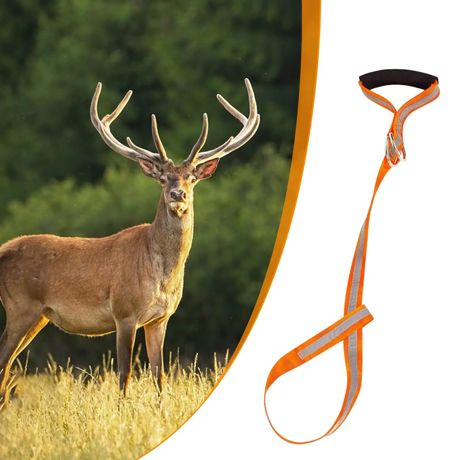 Deer Drag and Harness Padded Handle Multifunctional Durable Deer Drag Strap Deer Rope Dragging Pull Rope for Farm Hunting Gear