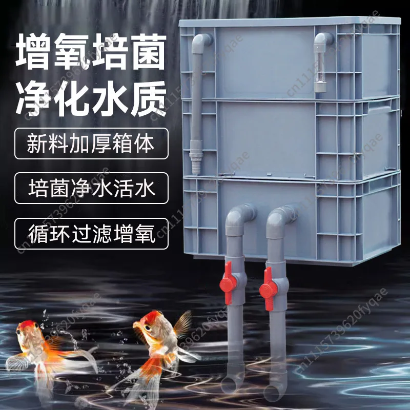 Turnover box Fish tank Filtration Industrial wind turtle tank Water purification filter Drip box Upper filter Water circulation