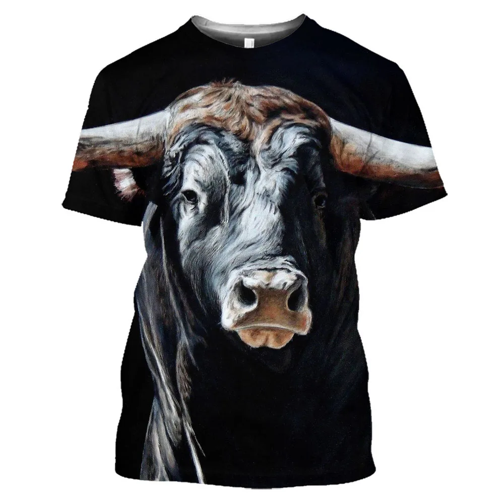  Men T-shirt Spanish Show Bullfight Bull Graphic 3D Printed T-shirt Casual Summer Short Sleeve O-Neck for Male Tops & Tees